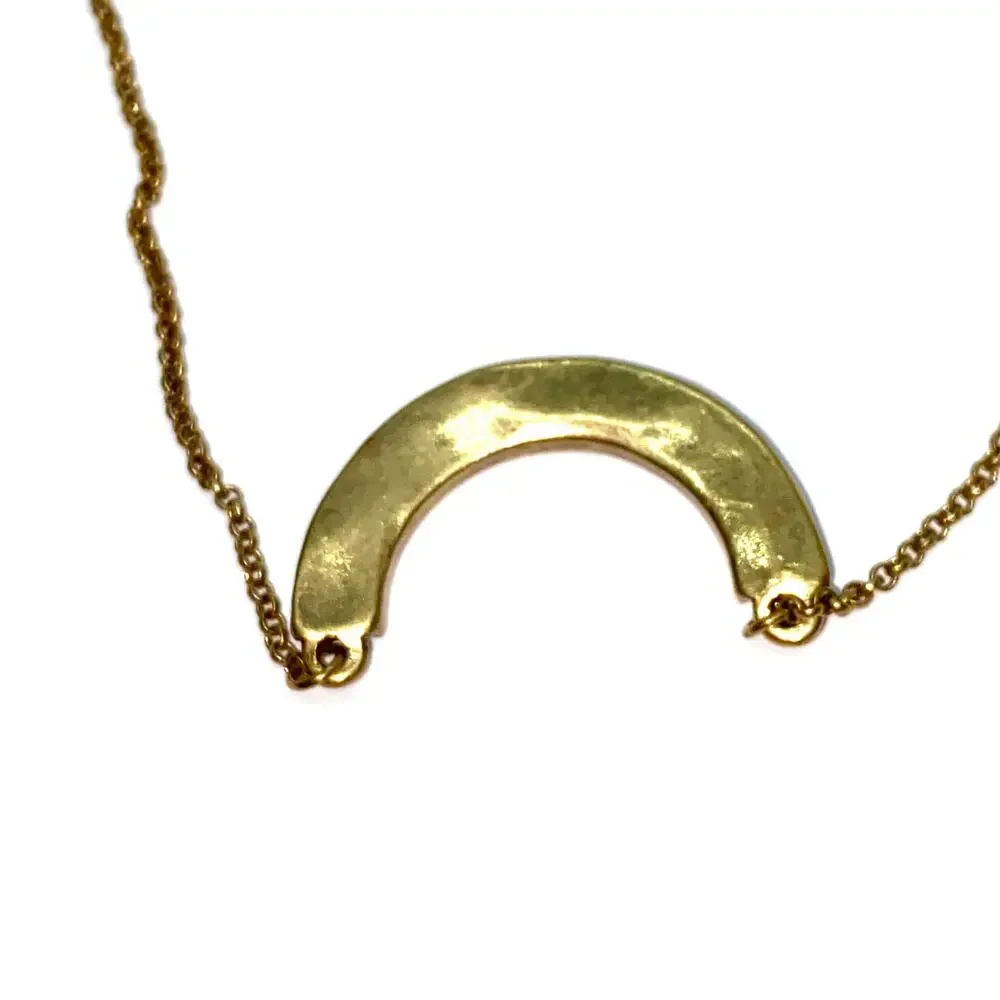 Gold-Tone Rhinestone Arch U Necklace